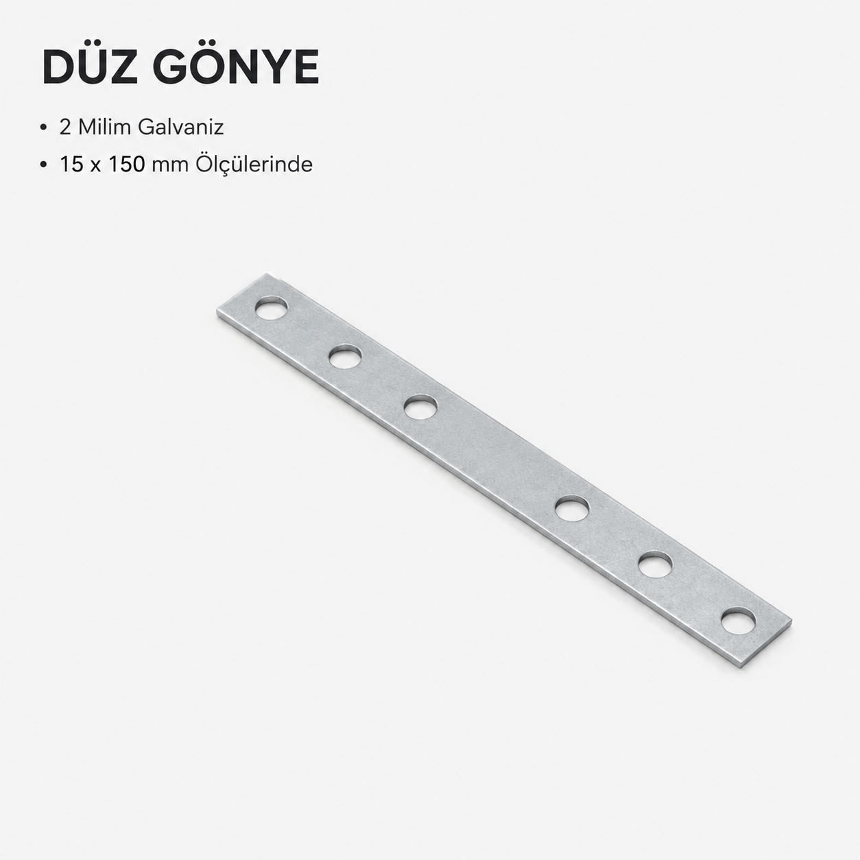 Metal Gönye Düz 2X15X150 (50 Adet)