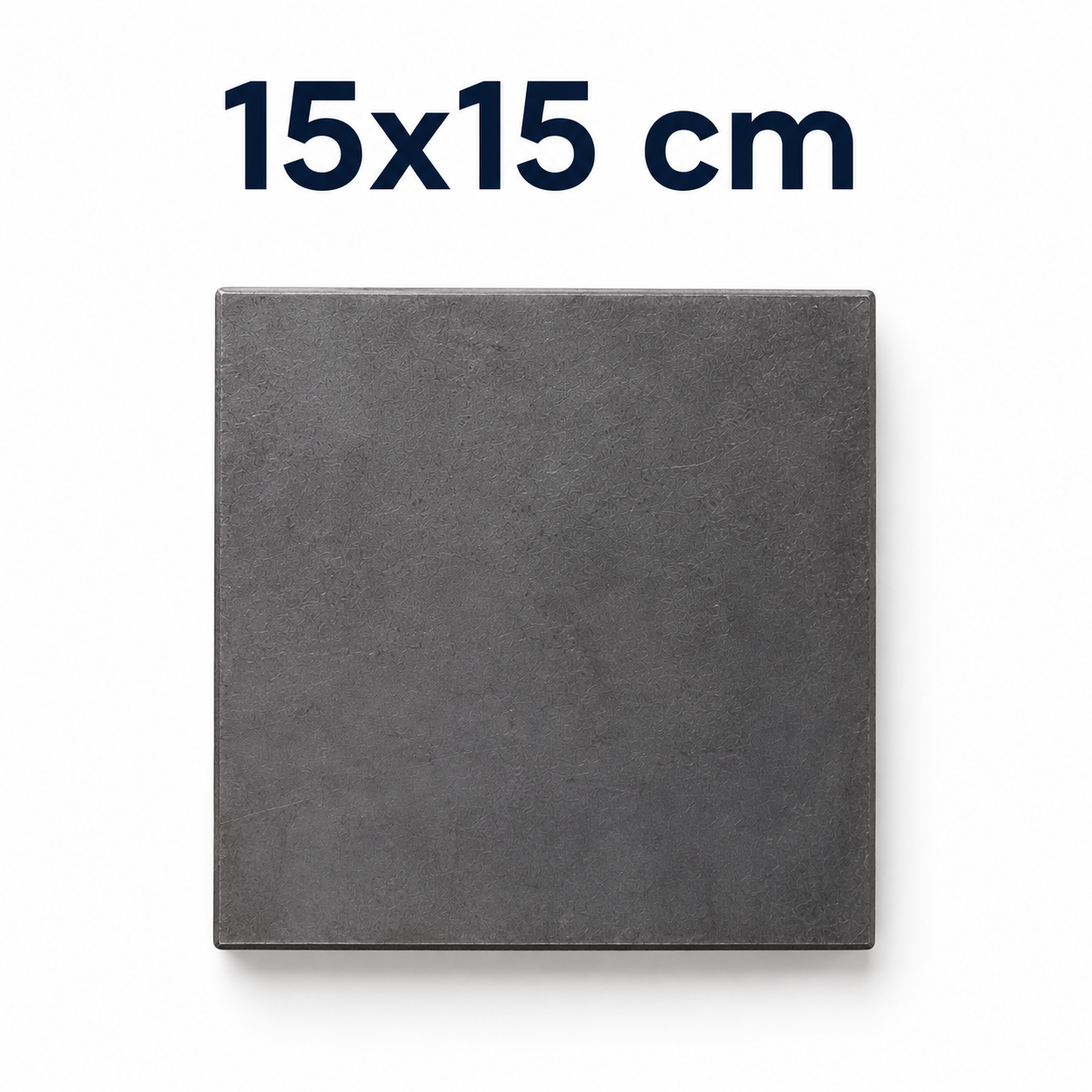 15x15cm Plaka 8 mm -Siyah 8 mm Flanş