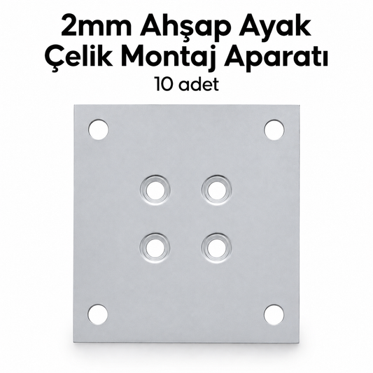Ahşap Ayak Çelik Montaj Aparatı 2mm (10 adet)